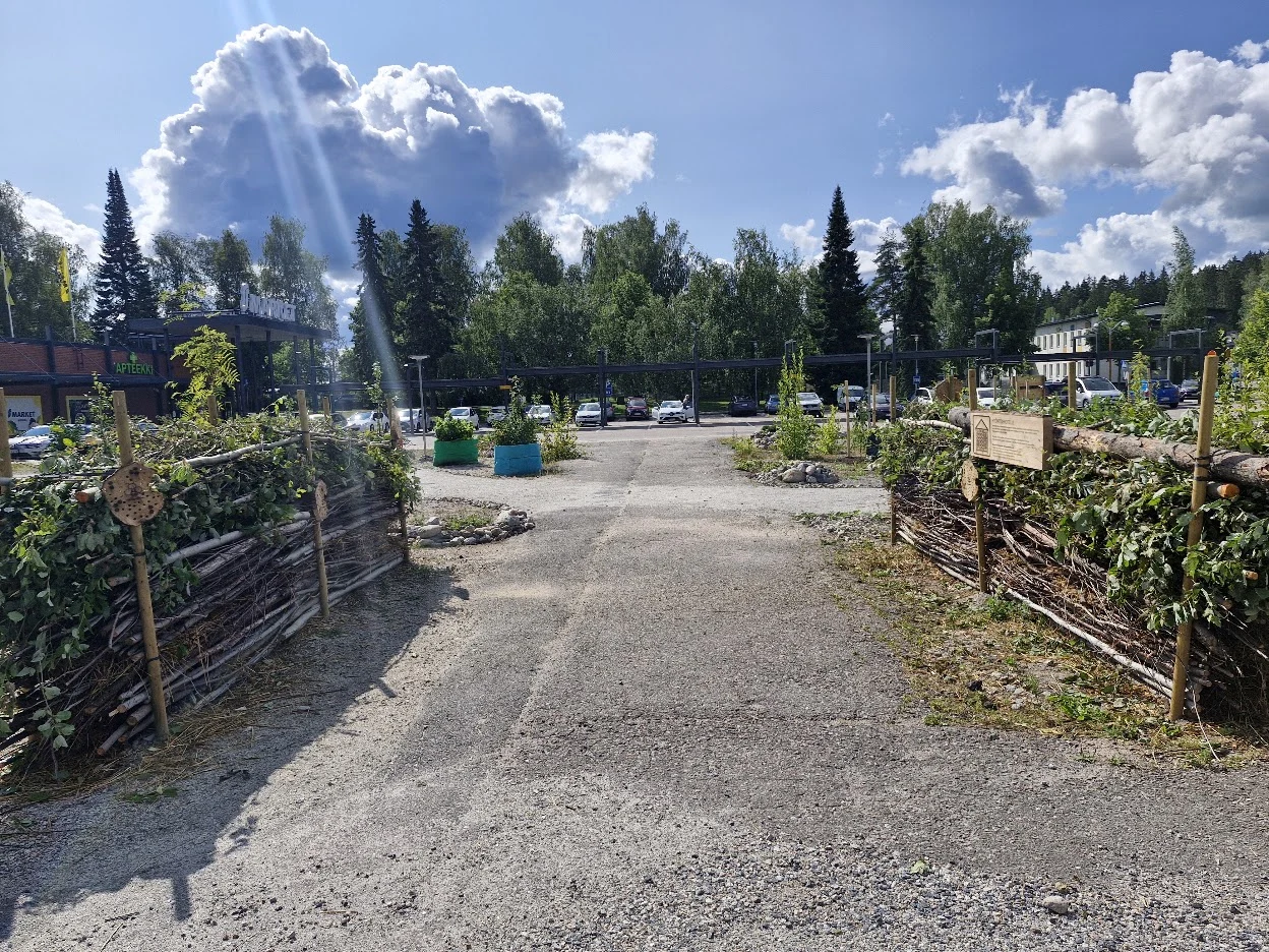 Rehevä puutarha kaupunkiympäristössä